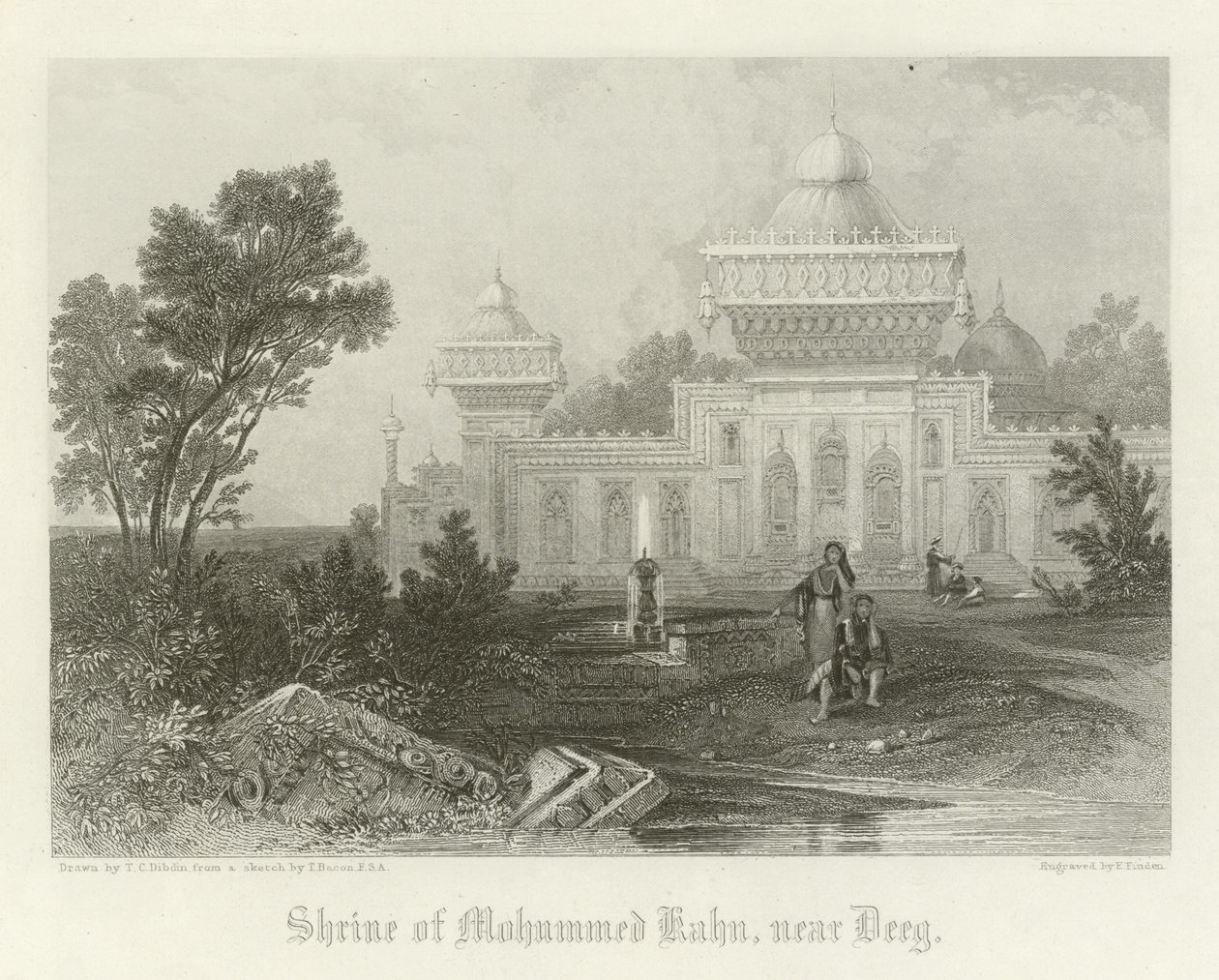 Santuario de Mohammed Khan, cerca de Deeg, India de Thomas Colman Dibdin