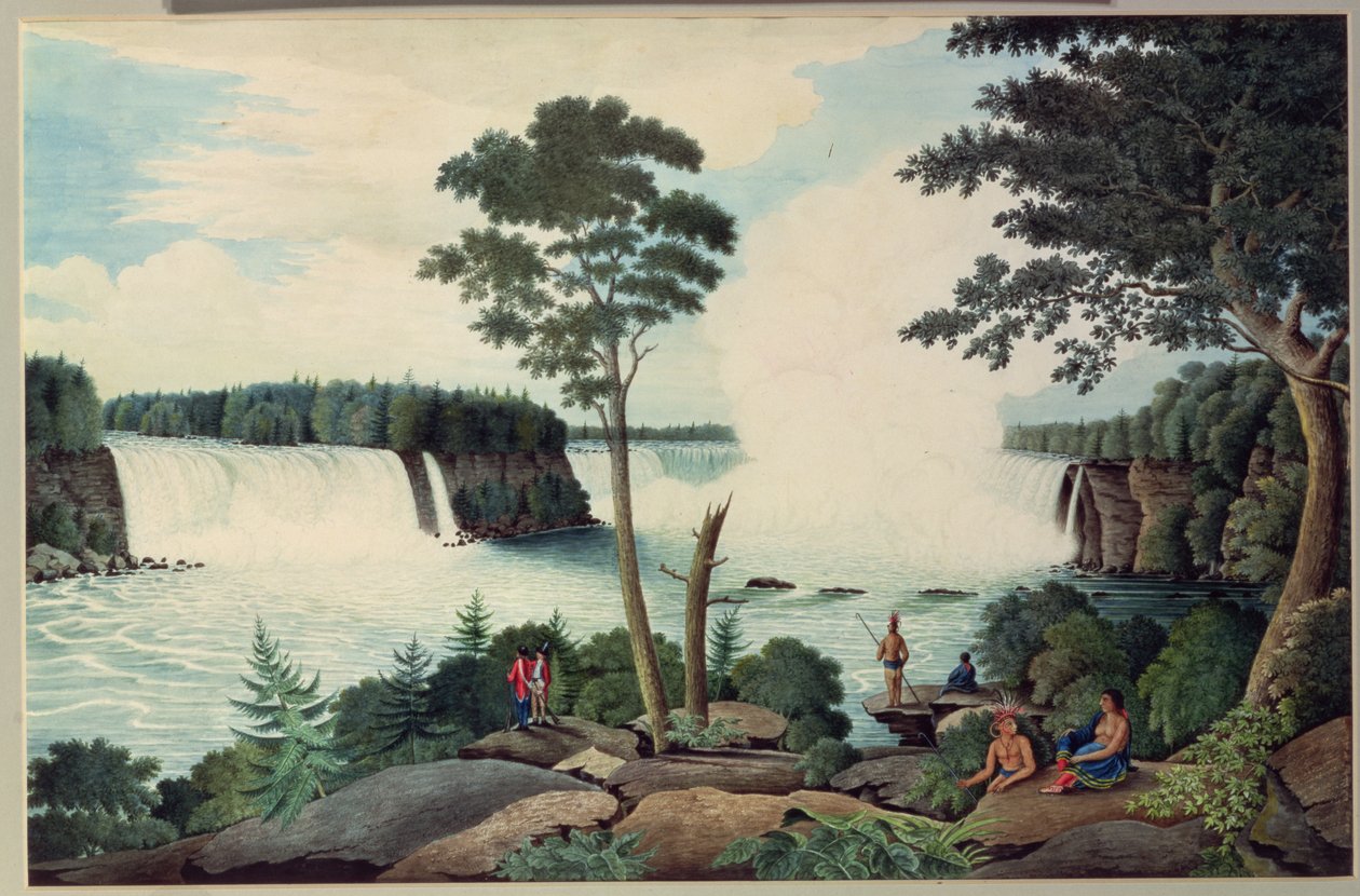 Cataratas del Niágara desde abajo, c.1766 de Thomas Davies