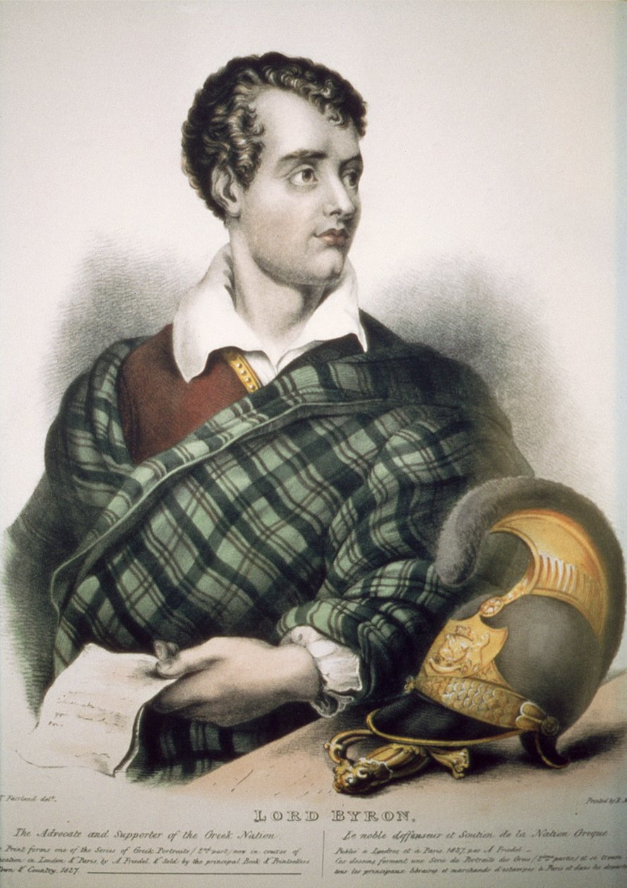 Lord Byron (1788-1824) 1827 de Thomas Fairland