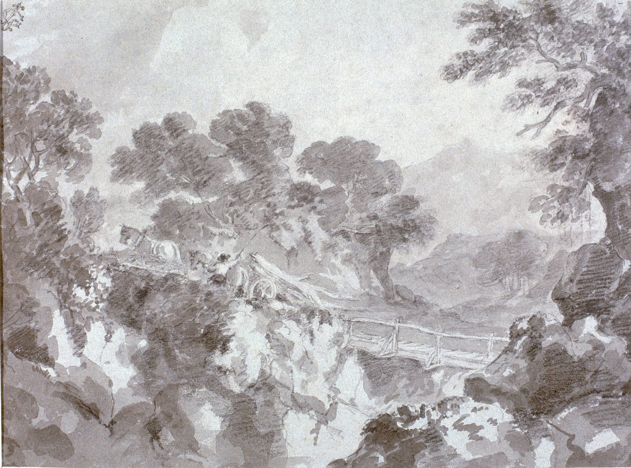 Paisaje con puente de Thomas Gainsborough