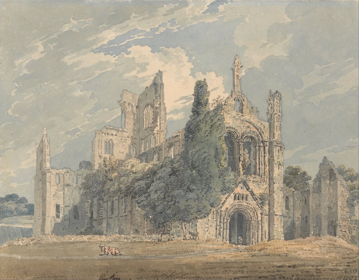 Abadía de Kirkstall desde el N.O. de Thomas Girtin