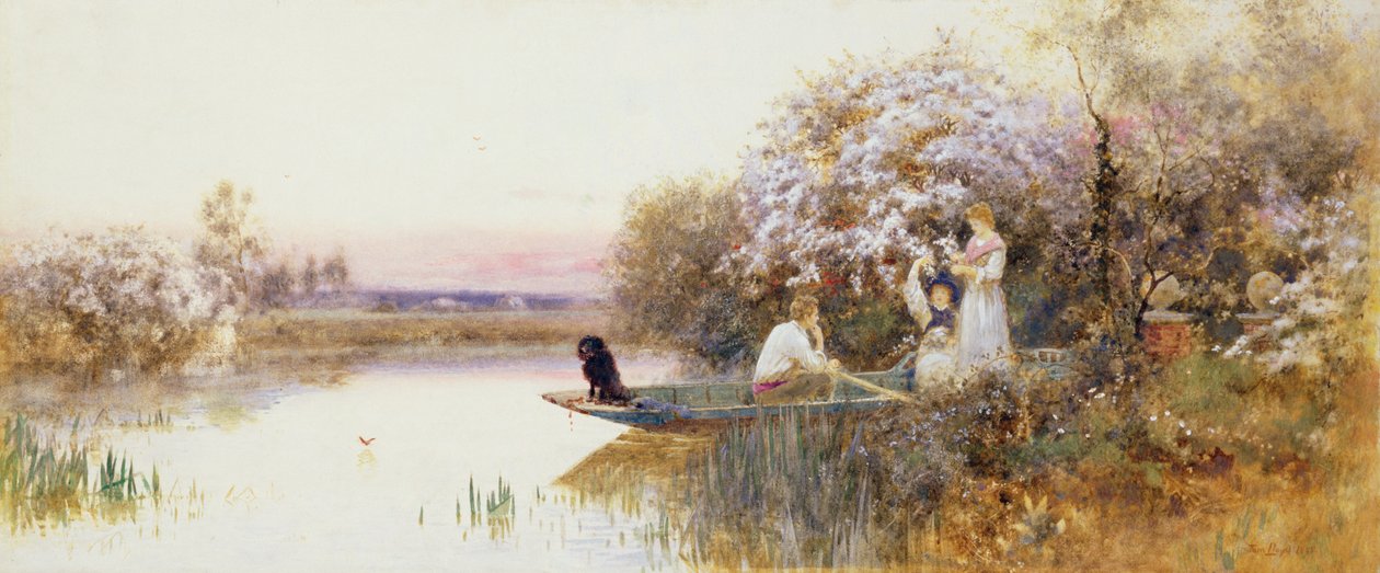 Recogiendo flores. 1895 de Thomas James Lloyd