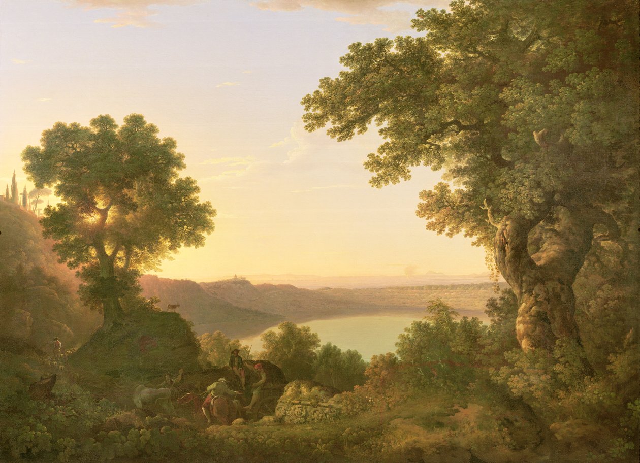 Lago Albano, Italia, 1777 de Thomas Jones