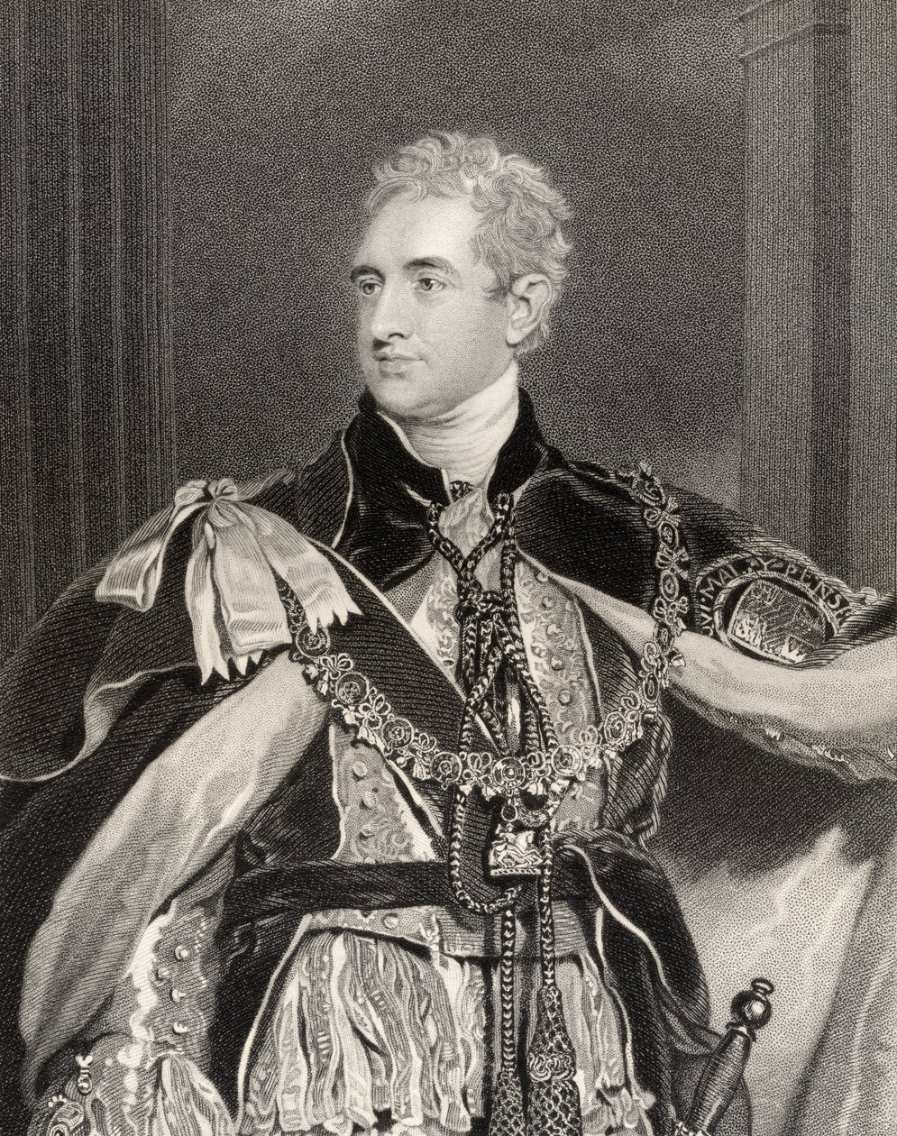 Robert Stewart Lord Castlereagh, 2º Marqués de Londonderry, grabado por G. Adcock, de 