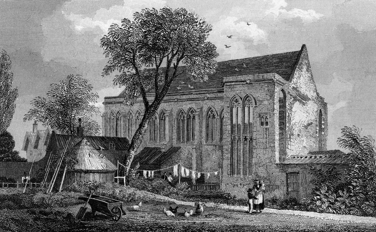 Palacio de Eltham, Kent, grabado por William Watkins, 1831 de Thomas Mann Baynes