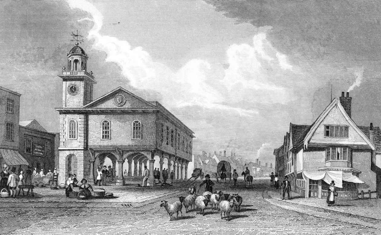 Vista de Faversham, Kent, 1832 de Thomas Mann Baynes