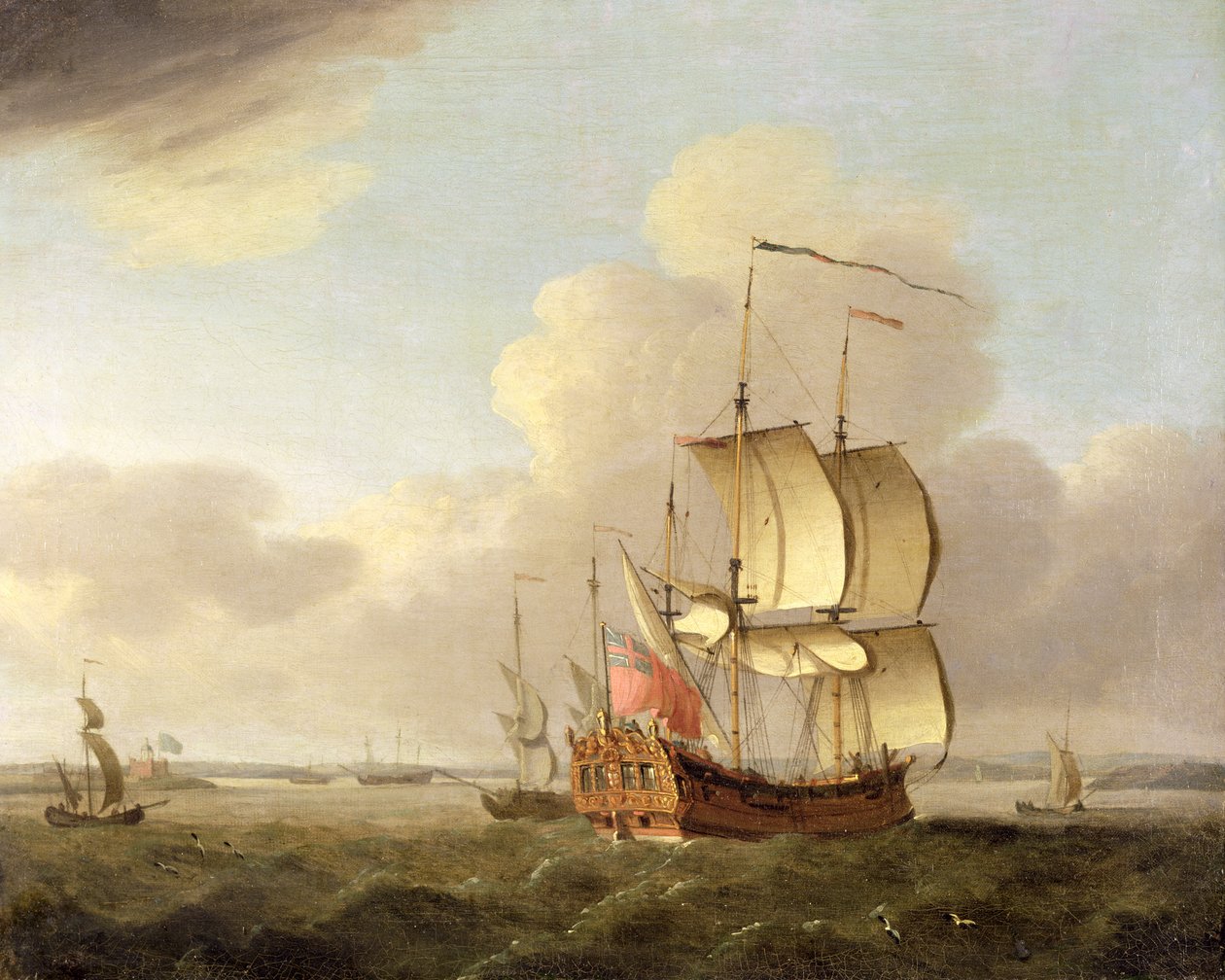 Embarcaciones en el Estuario del Támesis, c.1761-66 de Thomas Mellish