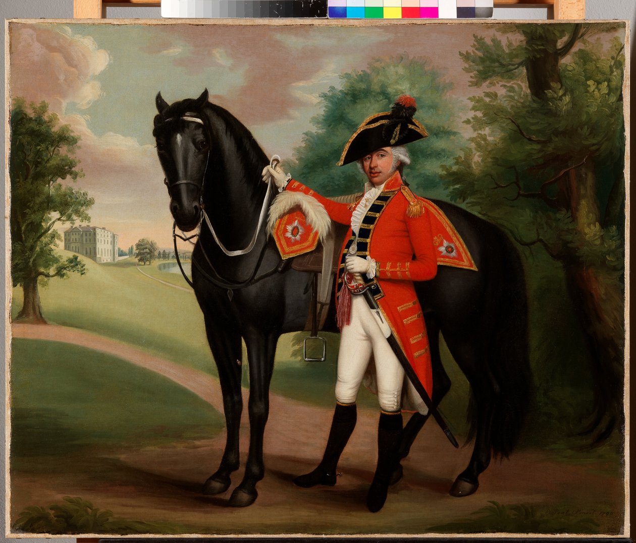 Retrato de un caballero en uniforme militar de Thomas Peat
