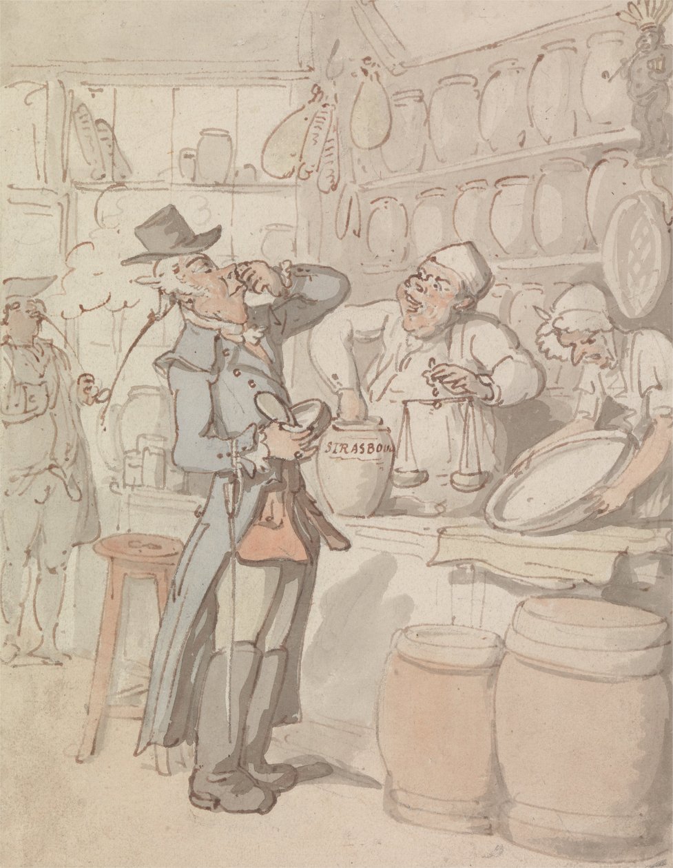 Un hombre comprando rapé de Thomas Rowlandson