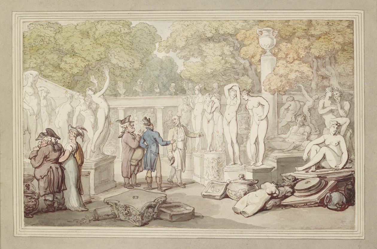 El patio de un estatuario, siglo XIX de Thomas Rowlandson