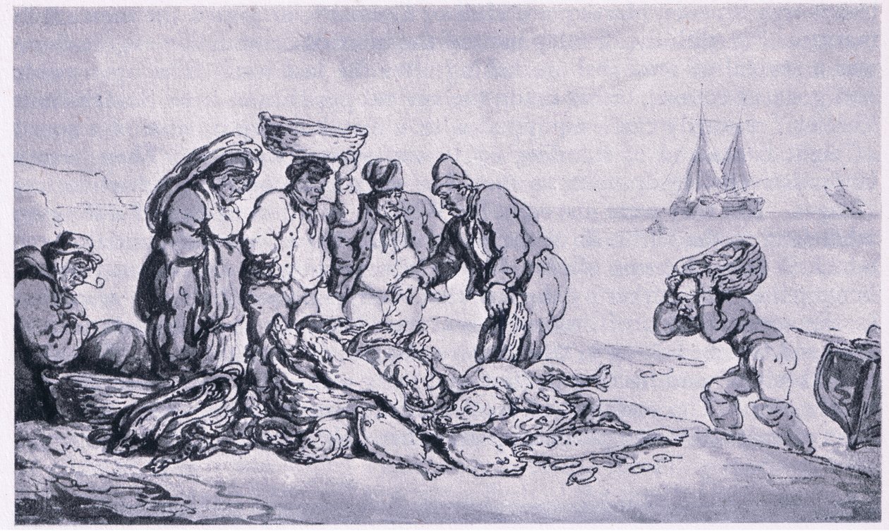 Grimsby: vendiendo pescado de Thomas Rowlandson