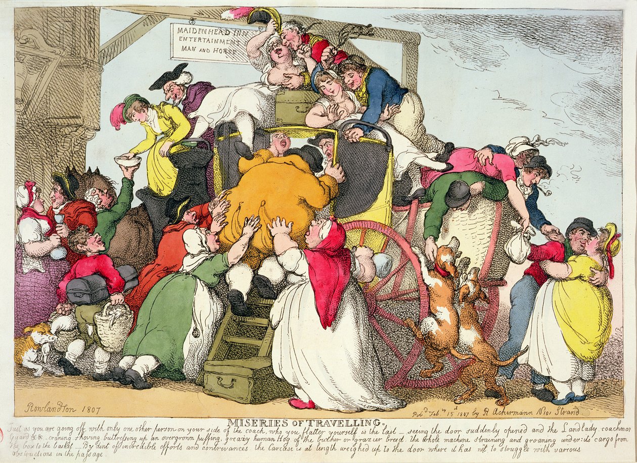 Miserias de viajar, 1807 de Thomas Rowlandson