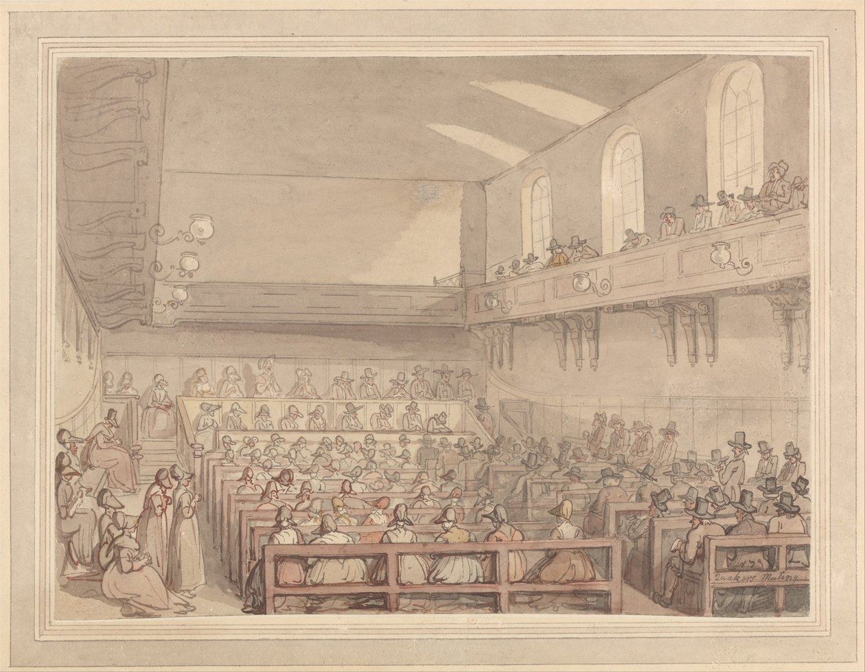 Reunión de cuáqueros de Thomas Rowlandson