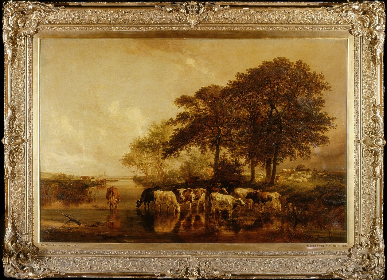 Canterbury desde Tonford de Thomas Sidney Cooper