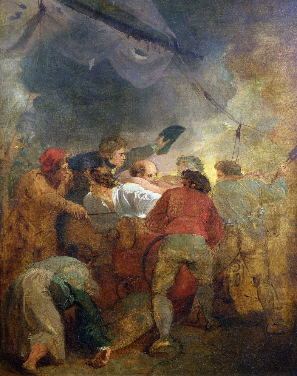 Una tripulación de cañón de Thomas Stothard
