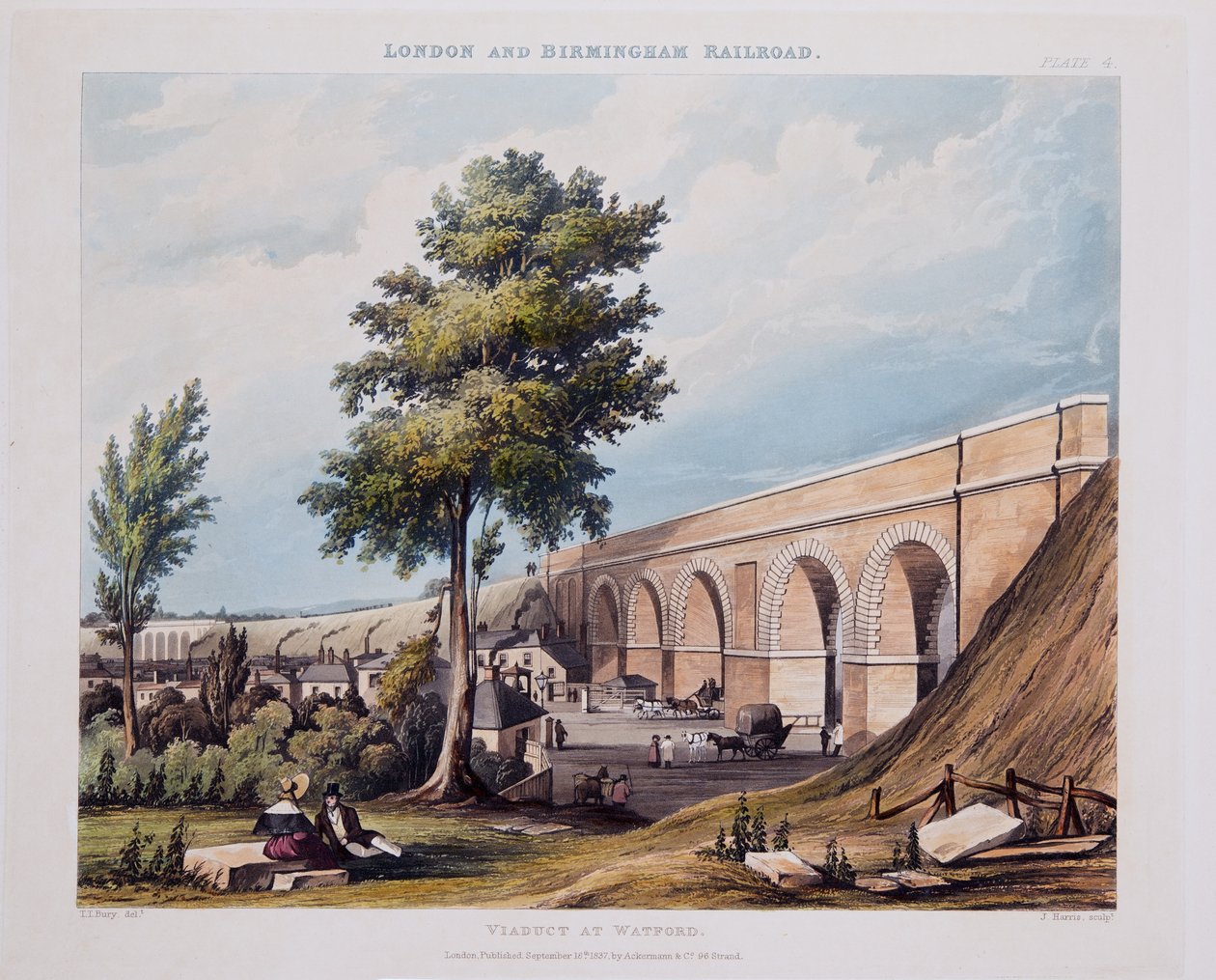 Viaducto en Watford, 1837 de Thomas Talbot Bury