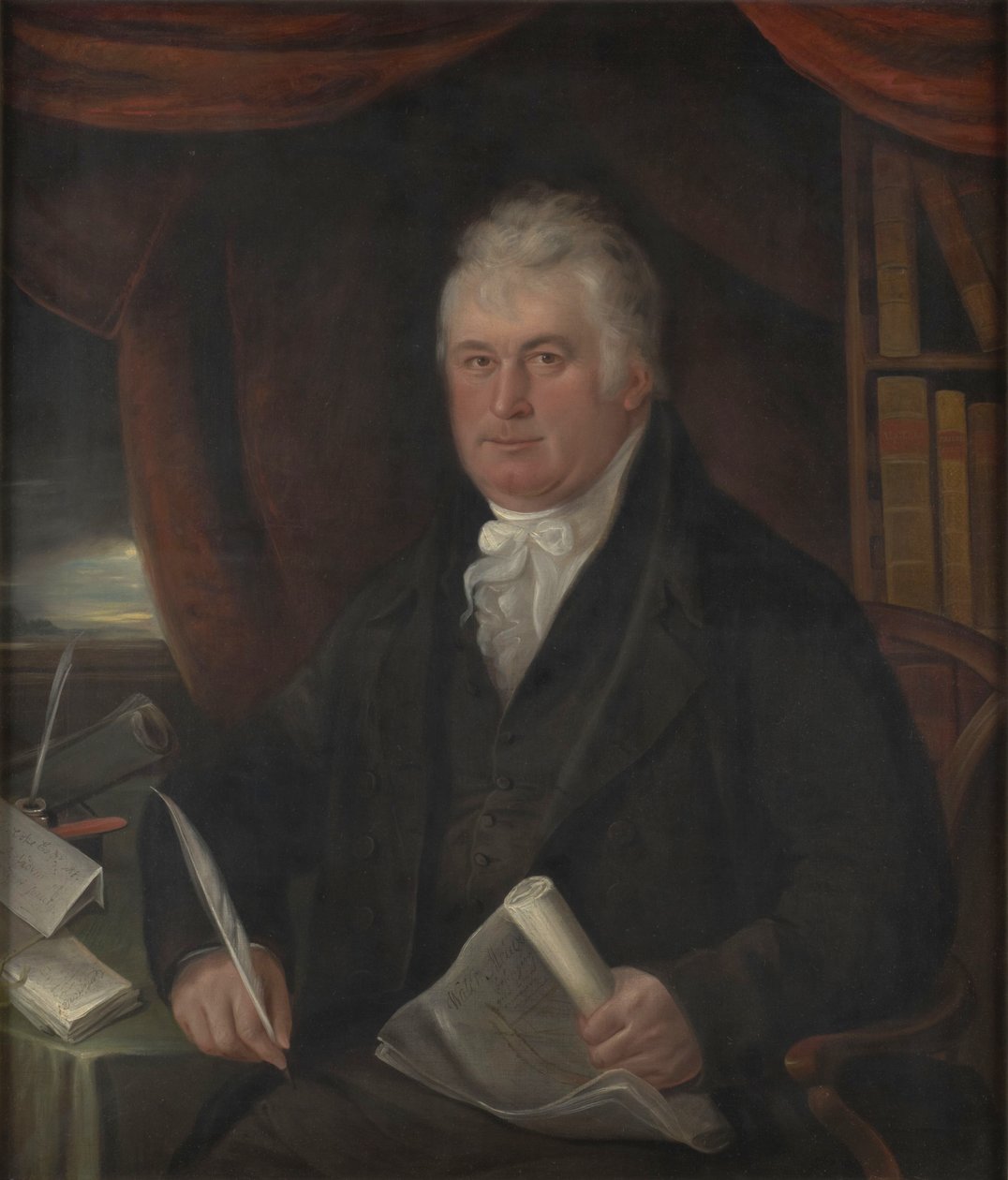 Retrato de Thomas Coke, 1er Conde de Leicester, político y agrónomo británico (1754-1842) de Thomas Weaver