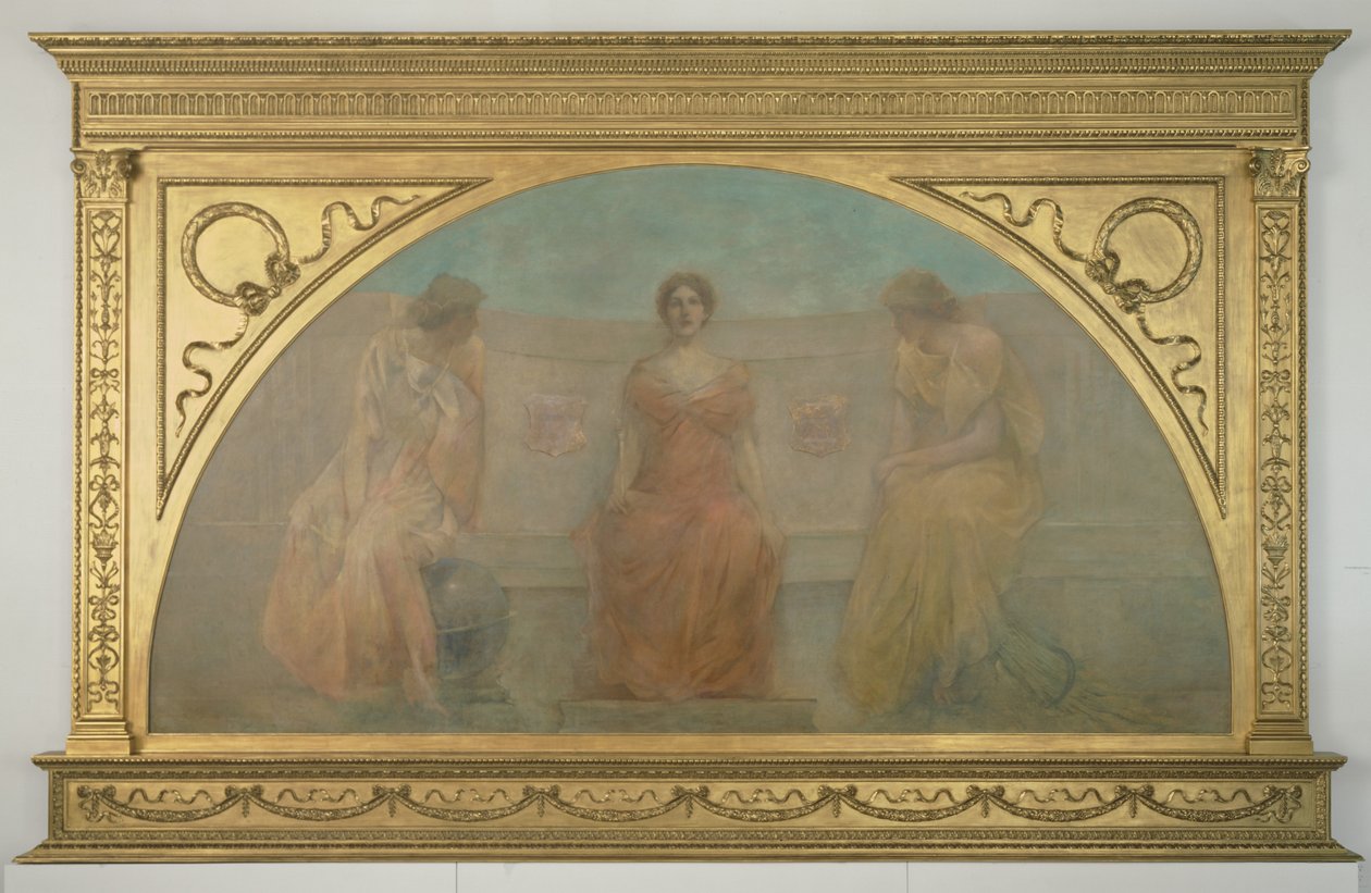 El Comercio y la Agricultura Trayendo Riqueza a Detroit, 1900 de Thomas Wilmer Dewing