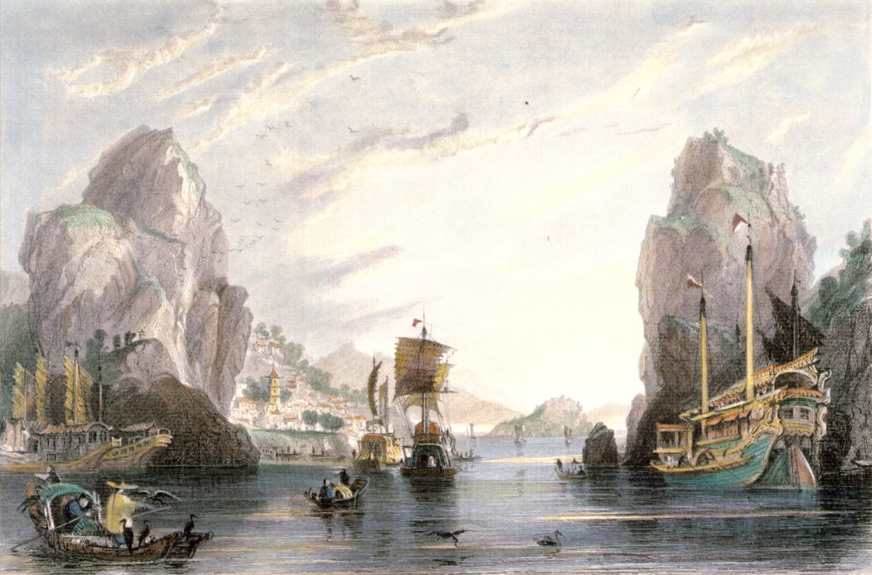El Shi-Mun, o Puertas de Roca, c.1850 de Thomas Allom