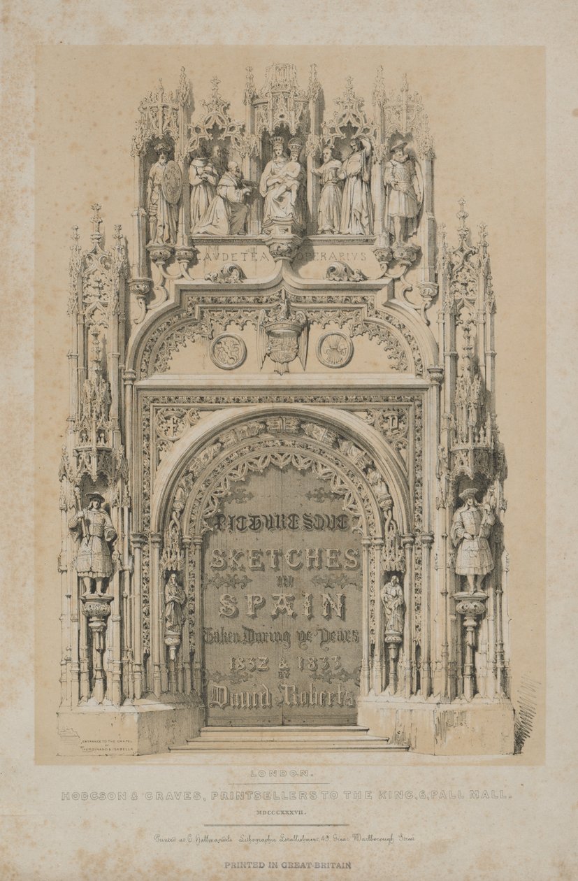 Bocetos Pintorescos en España: Página del Título, 1837 de Thomas Allom