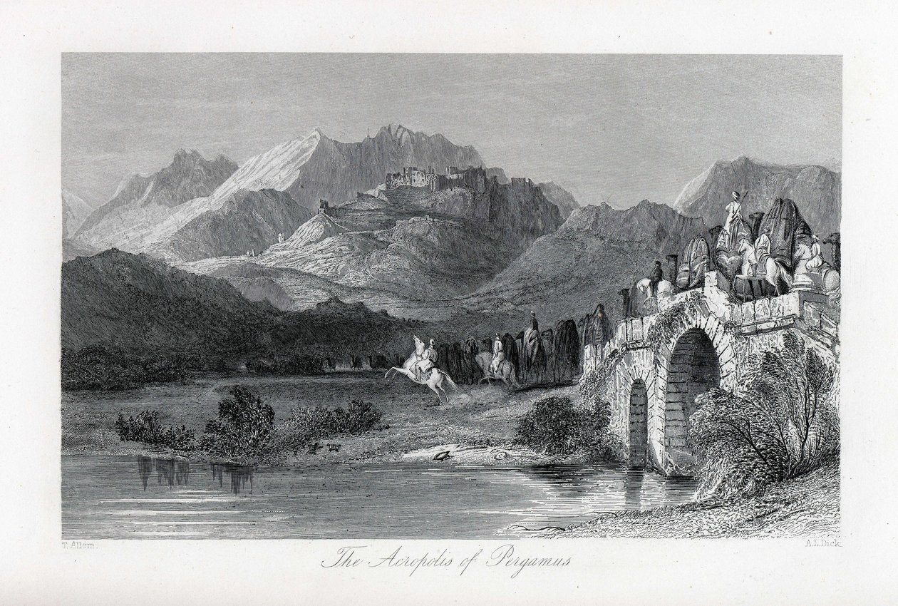La Acrópolis de Pérgamo, 1882 de Thomas Allom