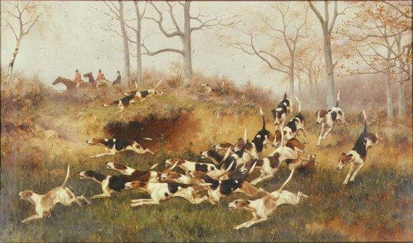 En plena caza, c.1880 de Thomas Blinks