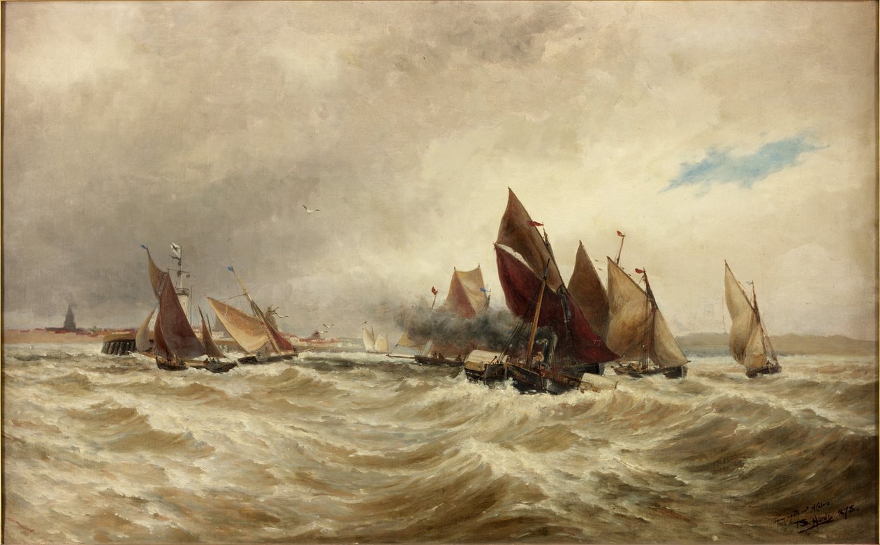 Remolcando barcos fuera de Calais de Thomas Bush Hardy