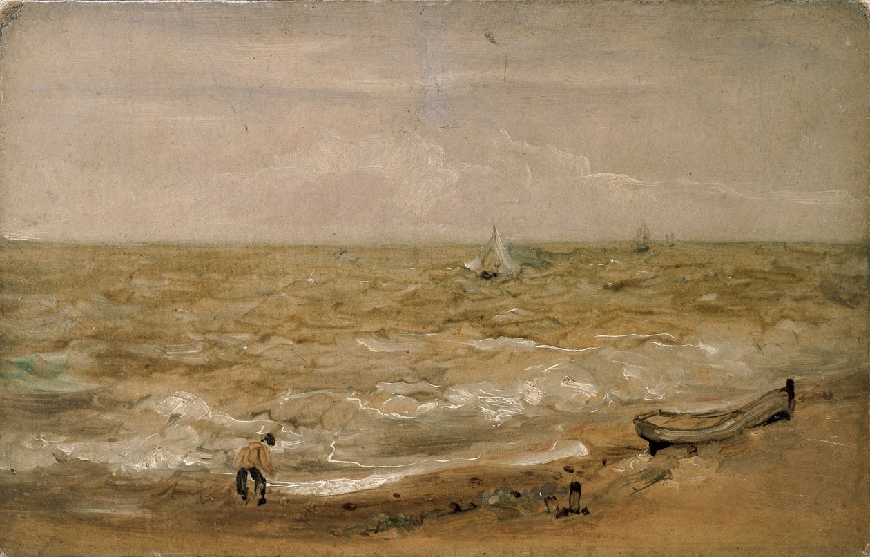 Escena de playa, principios del siglo XIX de Thomas Churchyard