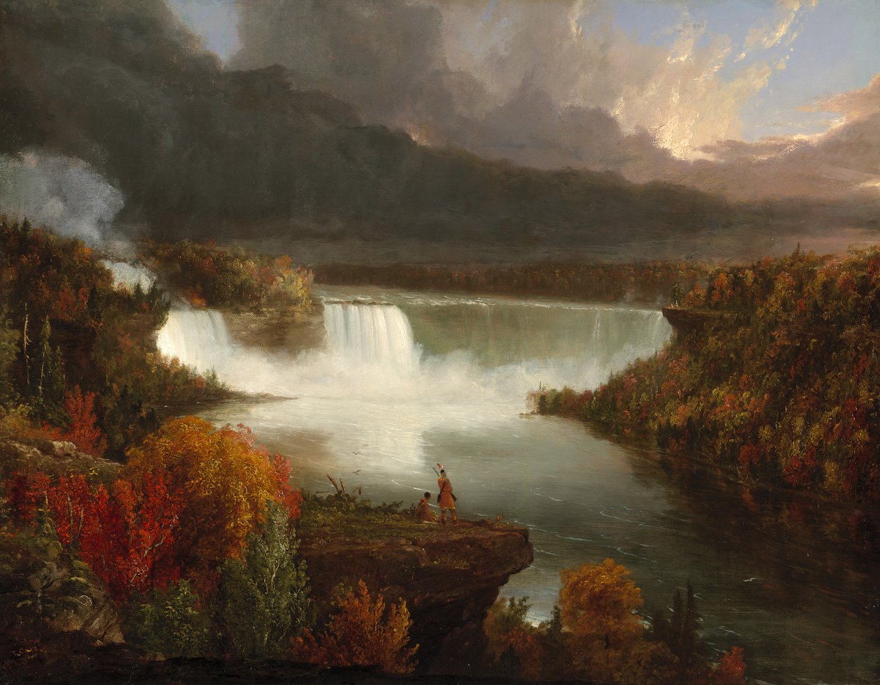 Vista distante de las cataratas del Niágara, 1830 de Thomas Cole