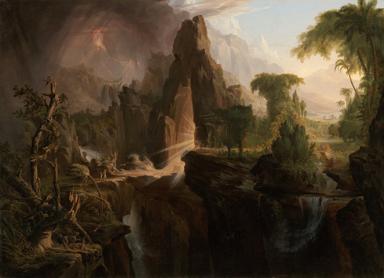 Expulsión del Jardín del Edén de Thomas Cole