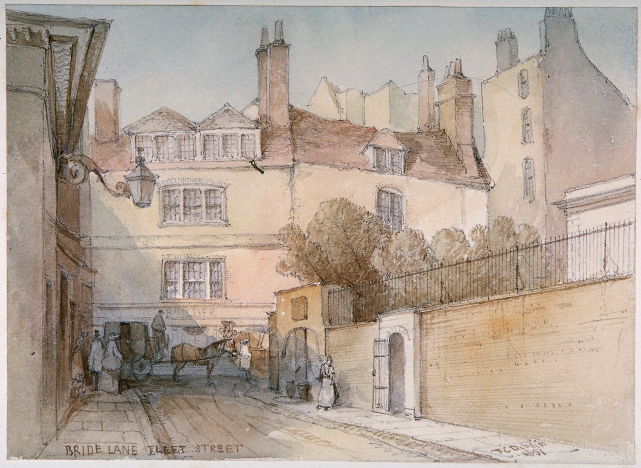 Bride Lane, Ciudad de Londres de Thomas Colman Dibdin