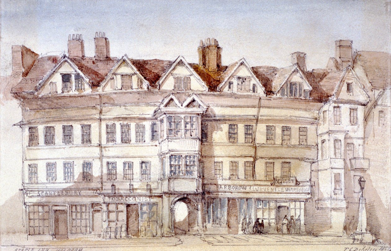 Staple Inn, Holborn, Londres de Thomas Colman Dibdin