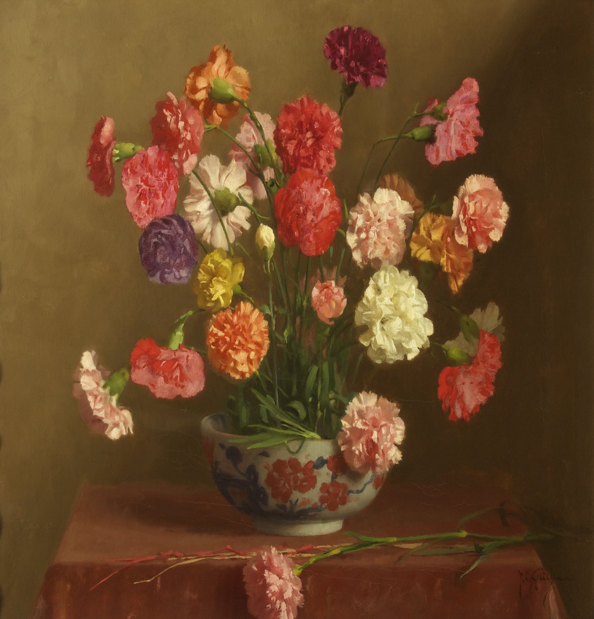 Claveles, c.1929 de Thomas Cooper Gotch
