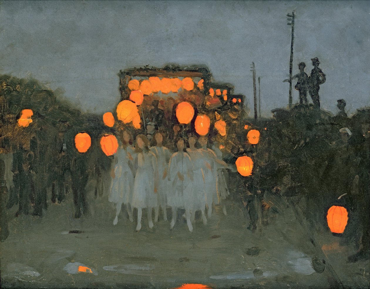 El Desfile de las Linternas c.1918 de Thomas Cooper Gotch