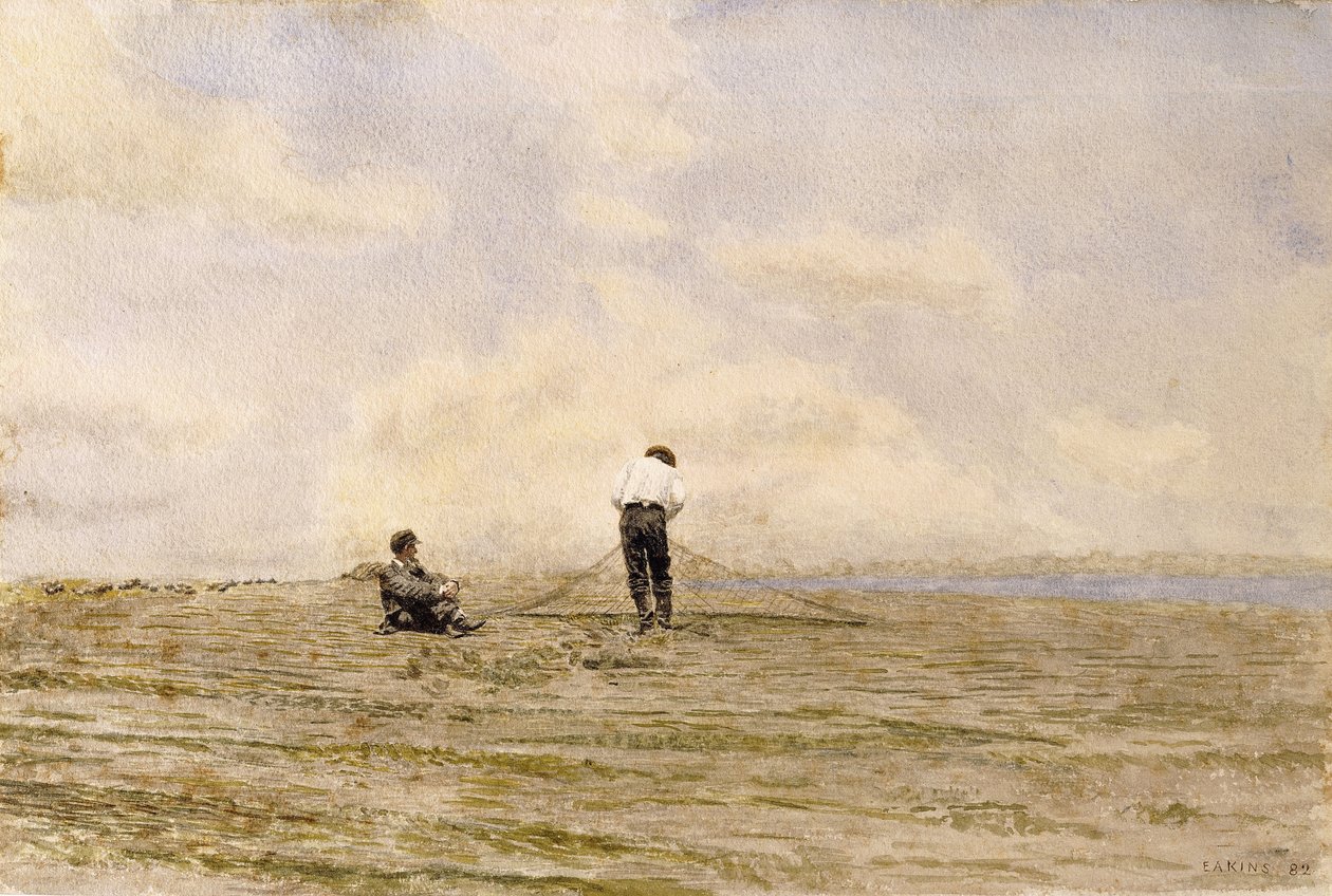 Remendando la red, 1882 de Thomas Cowperthwait Eakins