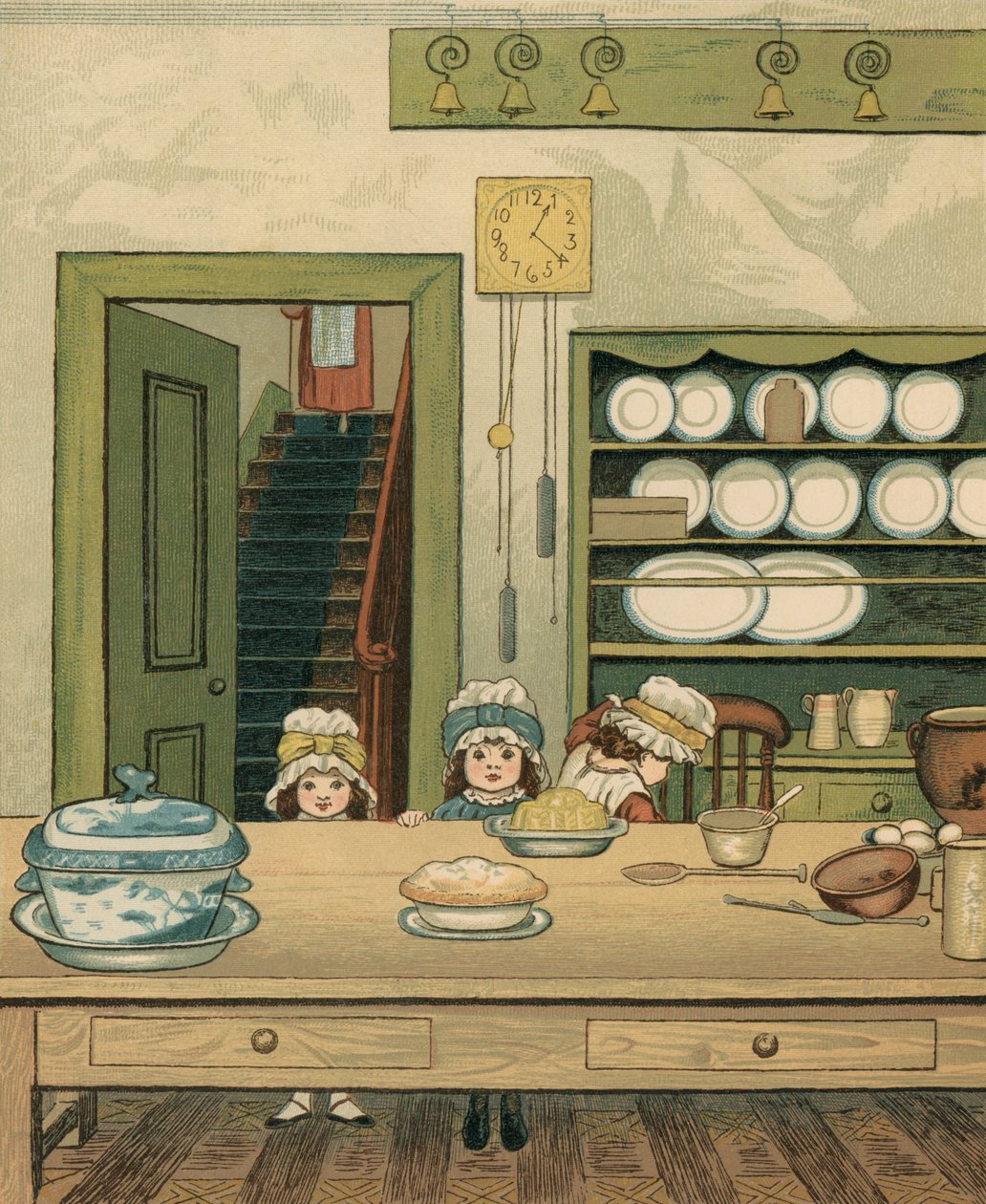 Vida hogareña: Niños en la cocina de abajo de Thomas Crane