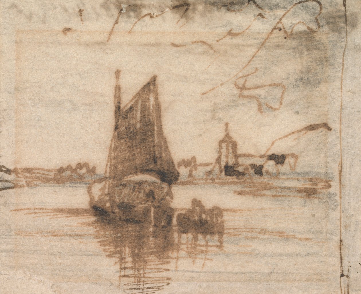 Un velero encallado de Thomas Creswick