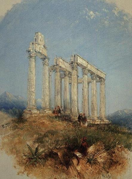 El Templo de Júpiter Olímpico, Atenas de Thomas Creswick