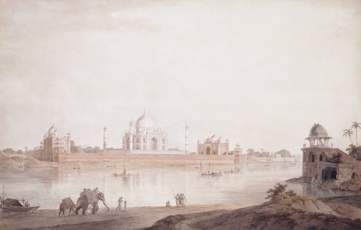 El Taj Mahal, Agra, Uttar Pradesh, 1789 de Thomas Daniell
