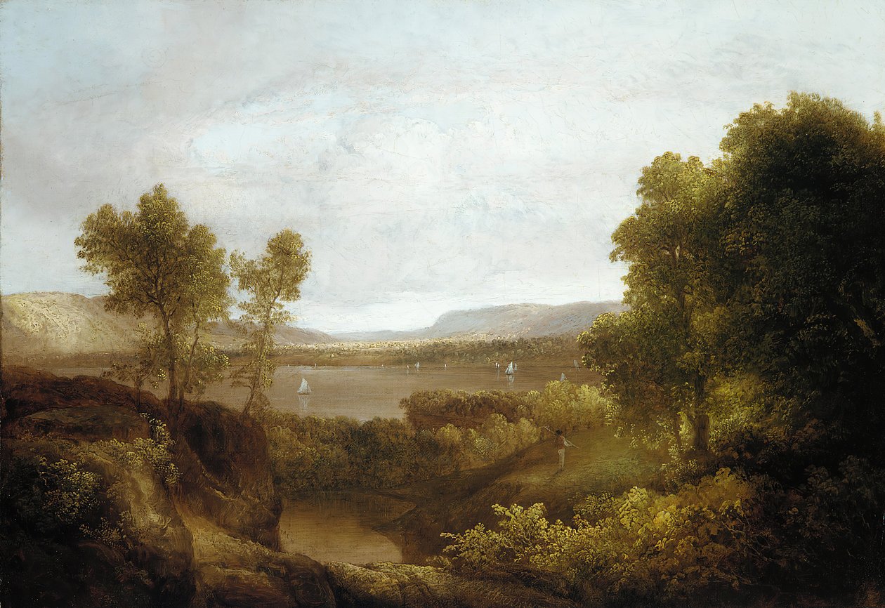 En el Hudson, 1830-35 de Thomas Doughty