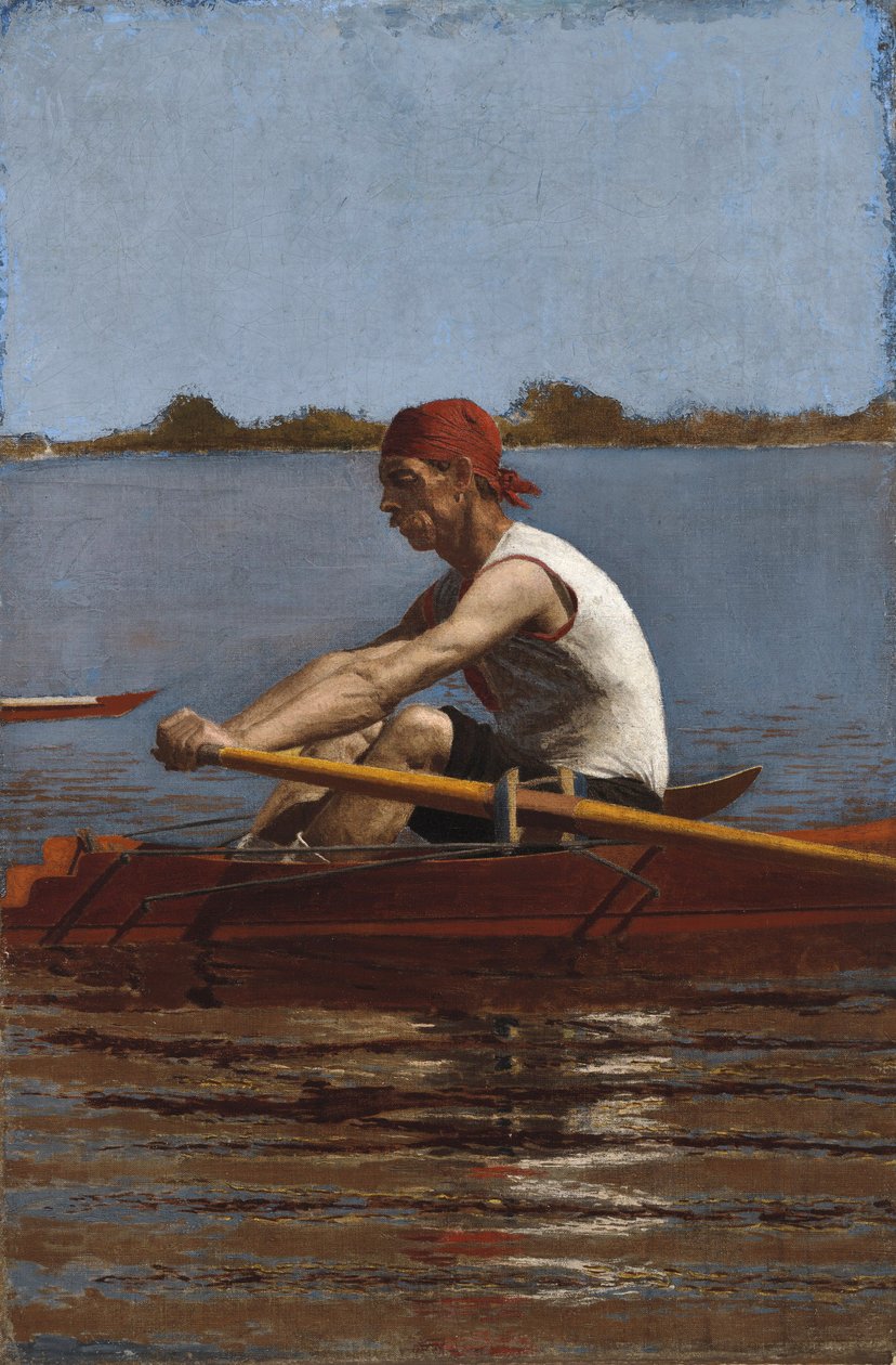 John Biglin en un scull individual, 1874 de Thomas Eakins
