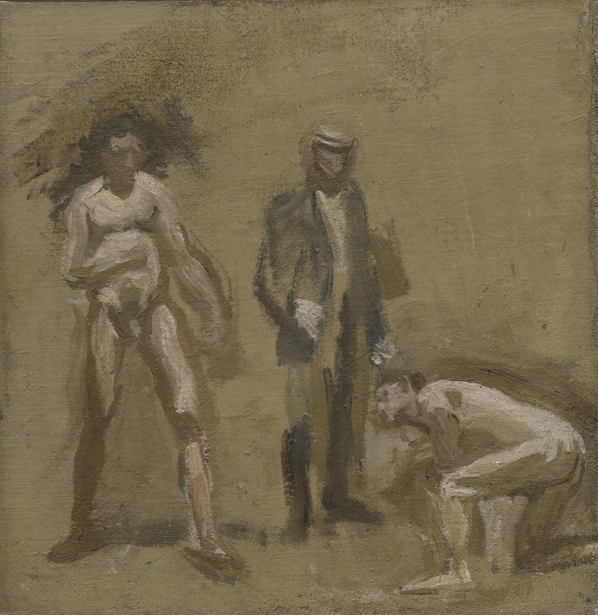 Tomando la cuenta, estudio, 1898 de Thomas Eakins