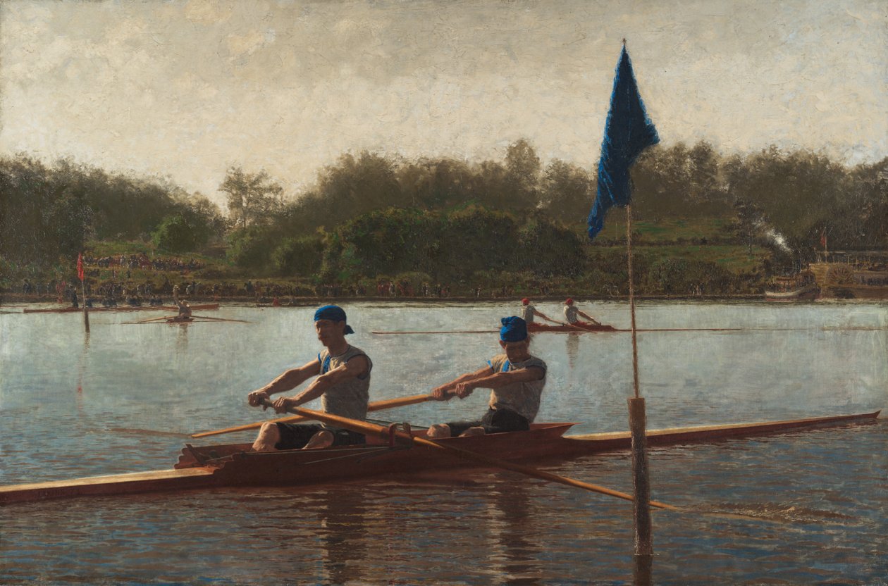 Los hermanos Biglin girando la estaca, 1873 de Thomas Eakins
