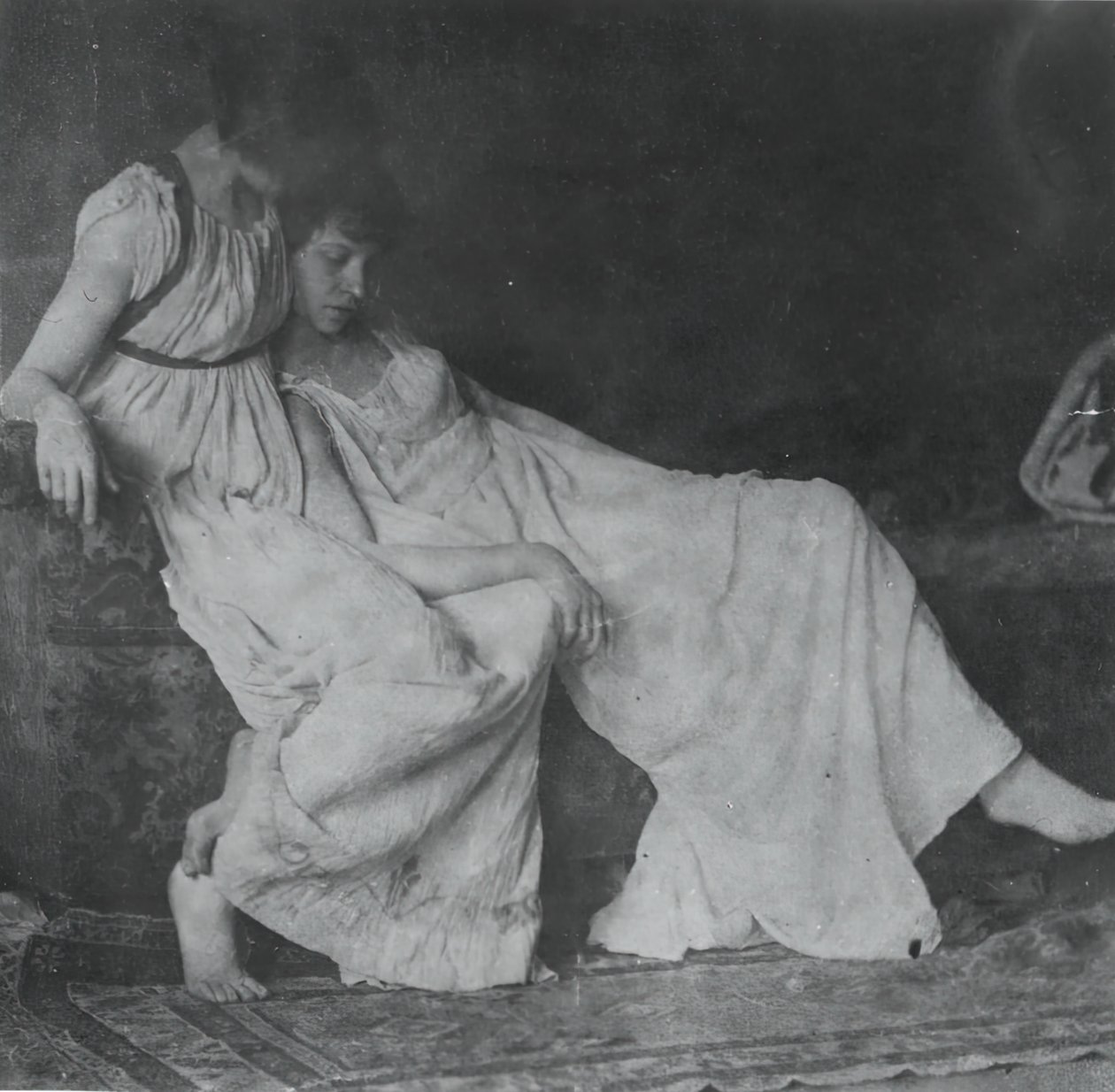 Modelos no identificados con trajes griegos de Thomas Eakins