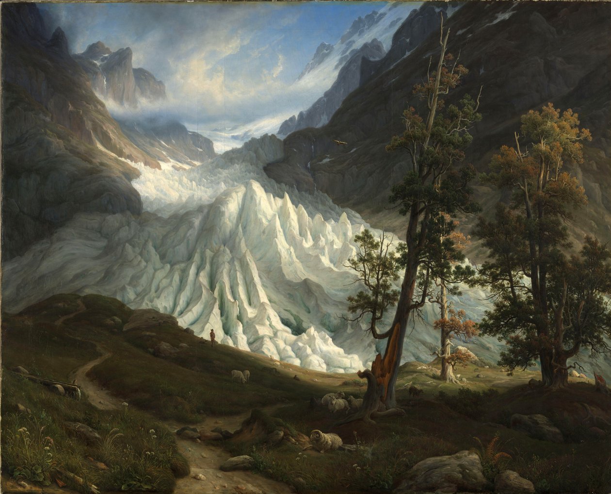 Noruego: Grindelwald glacier Glaciar de Grindelwald de Thomas Fearnley