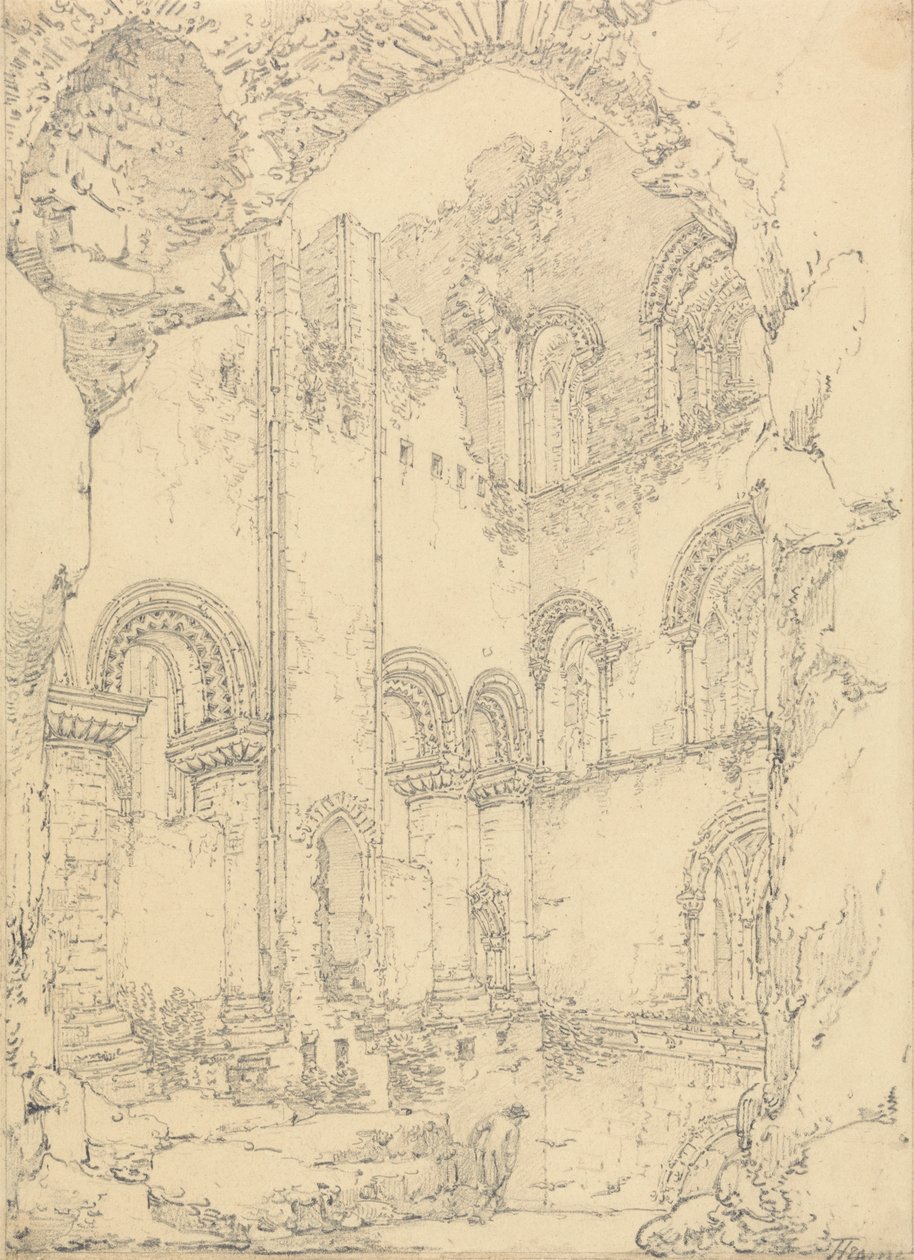 Torre de Gundulf, Catedral de Rochester, Kent de Thomas Hearne