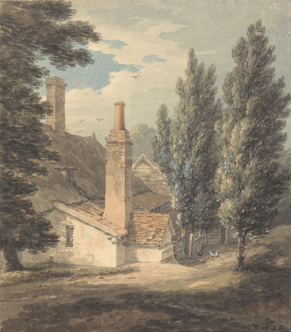 La parte trasera de una granja de Thomas Hearne