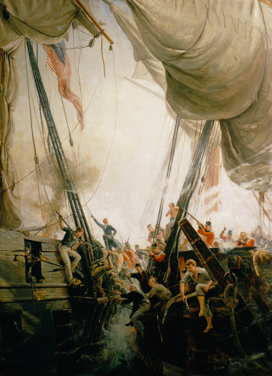 "Abordando el Chesapeake" de Thomas Henry