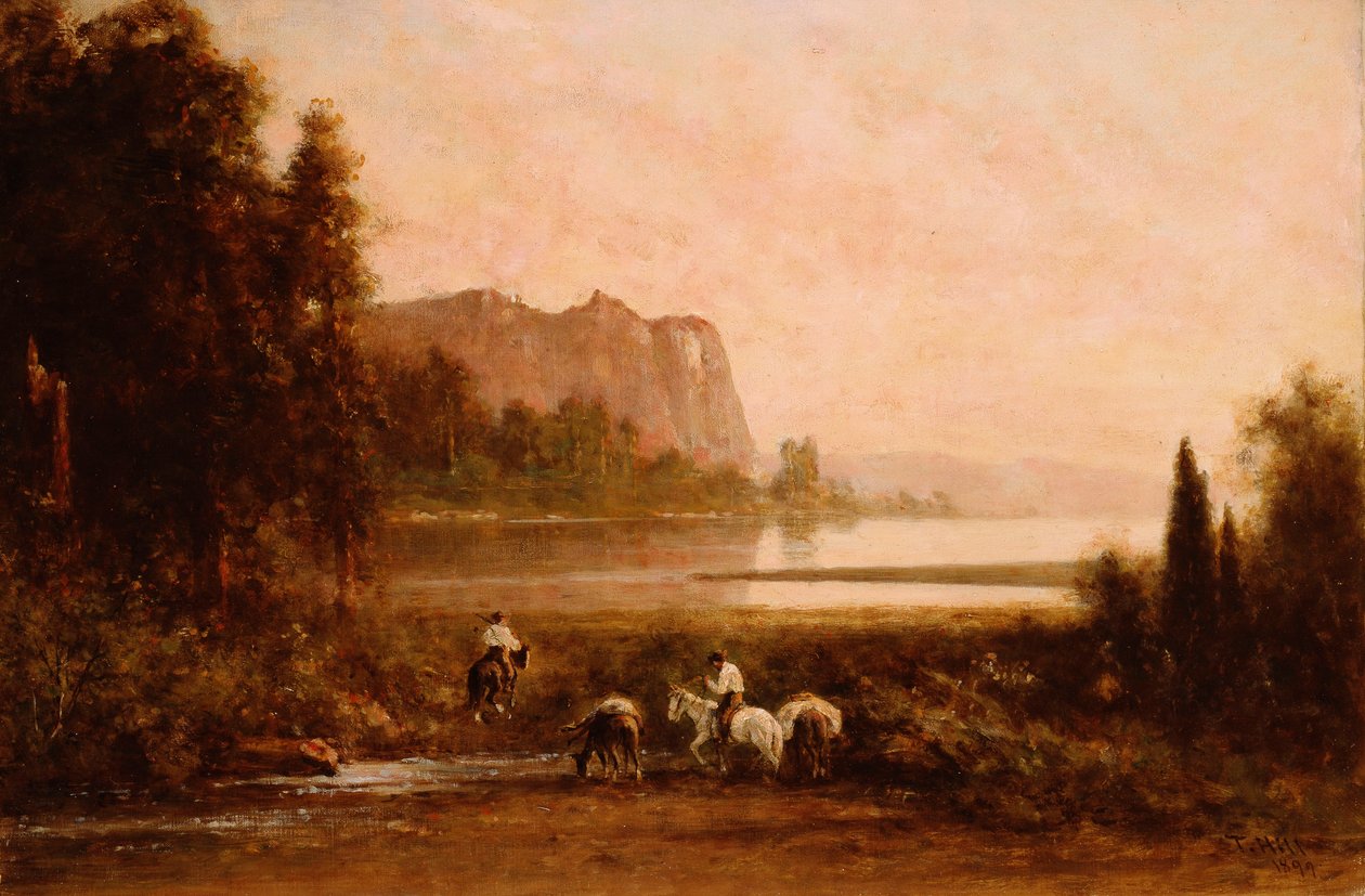 Tramperos en las montañas de Yosemite, 1899 de Thomas Hill