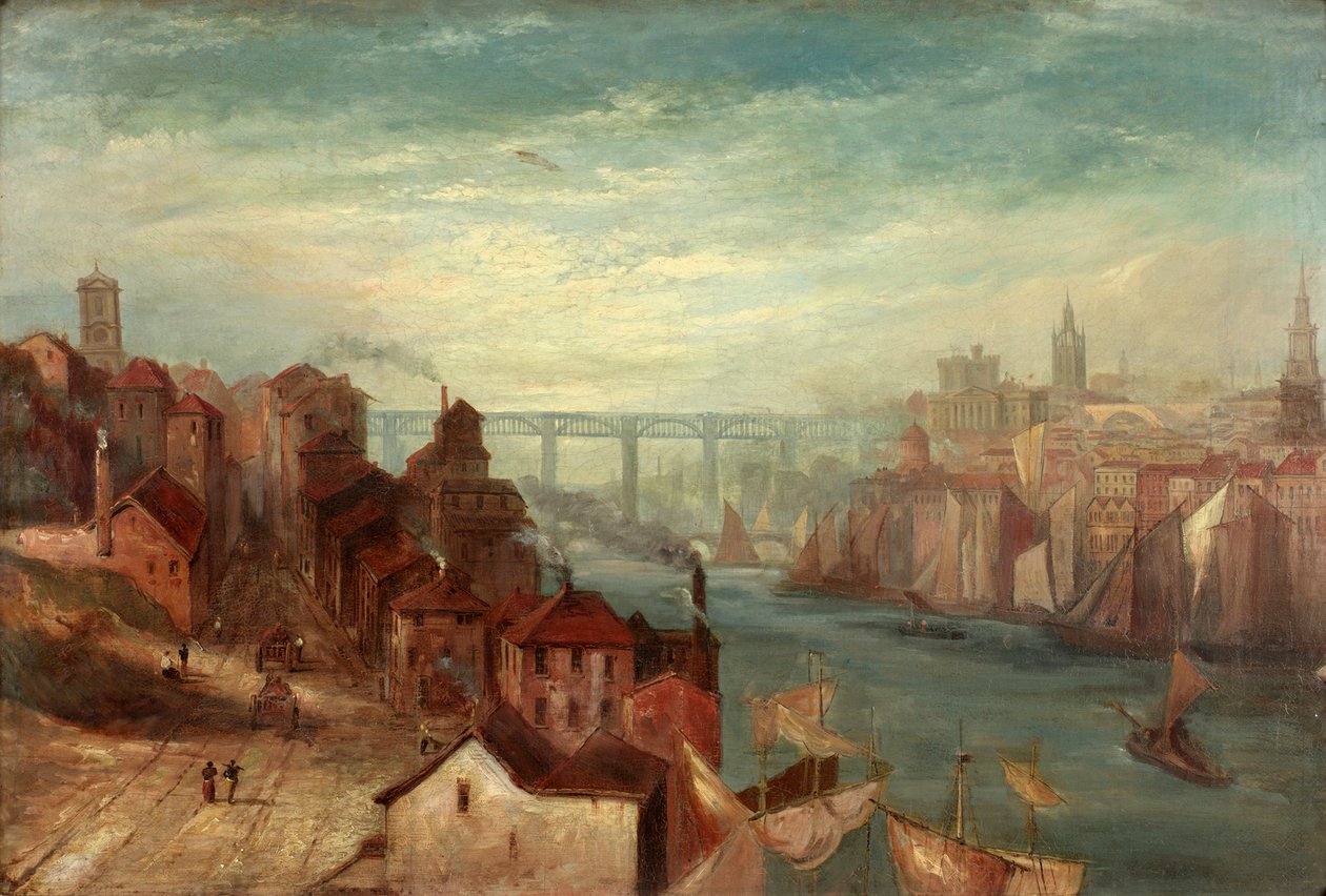 Newcastle upon Tyne desde Gateshead, c.1880 de Thomas Hodgson Liddell